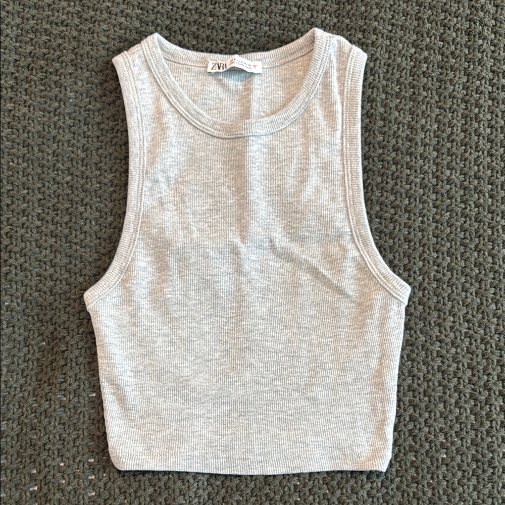 Zara Gray Crop Top